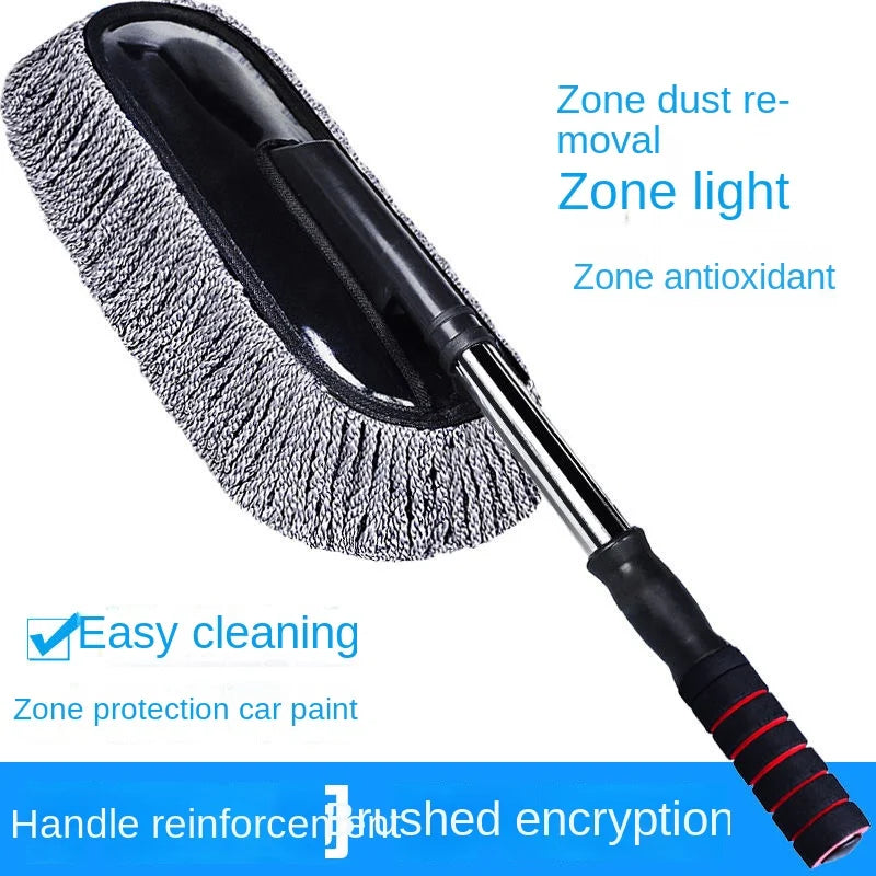 Microfiber Car Wash Brush Mop Kit, Mitt Sponge With Long Handle Car Cleaning Supplies Kit Duster Washing Car Tools Accessori