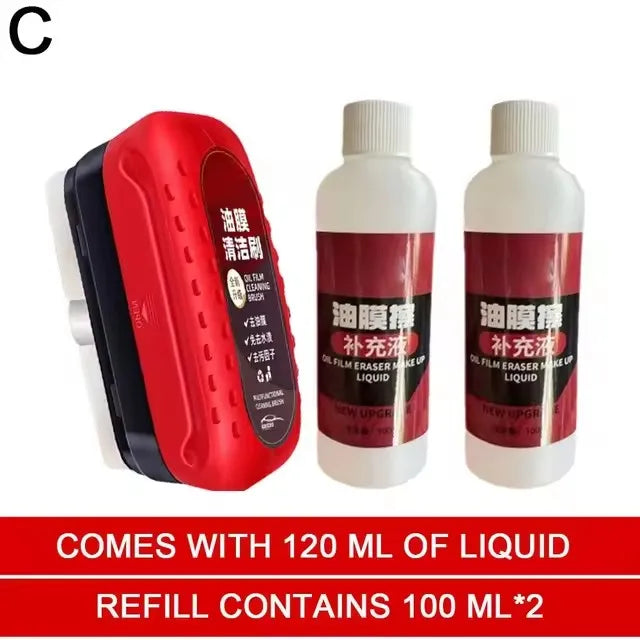 Car Glass Oil Film Remover Automotive Glass Sponge Cleaning Brush Front Inner Windshield Glass Oil Film Cleaner For Car Cleaning