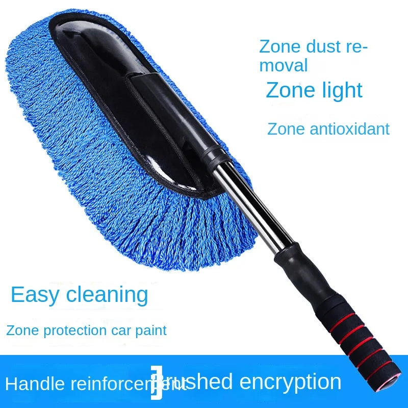 Microfiber Car Wash Brush Mop Kit, Mitt Sponge With Long Handle Car Cleaning Supplies Kit Duster Washing Car Tools Accessori