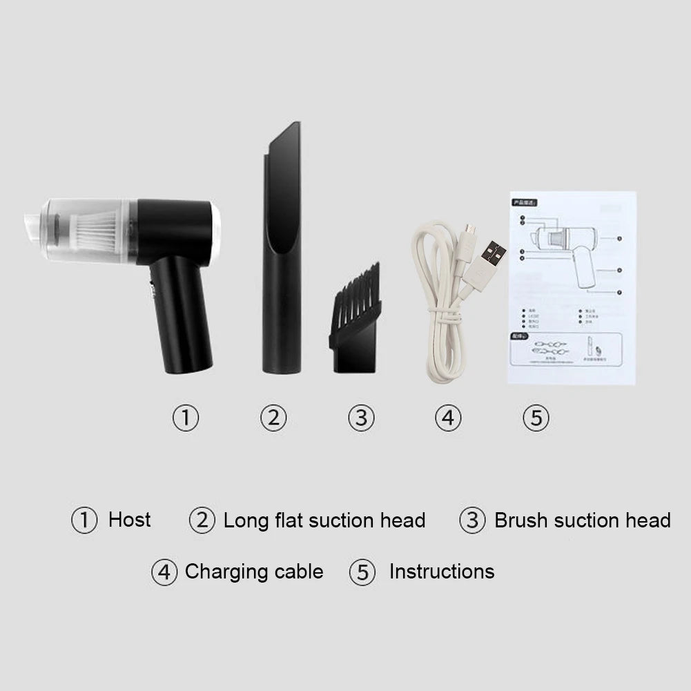 6000PA Mini Car Vacuum Cleaner Cordless Powerful Wireless Car Cleaner HandHeld Portable Vacuum Cleaner Cleaning Machine 120W